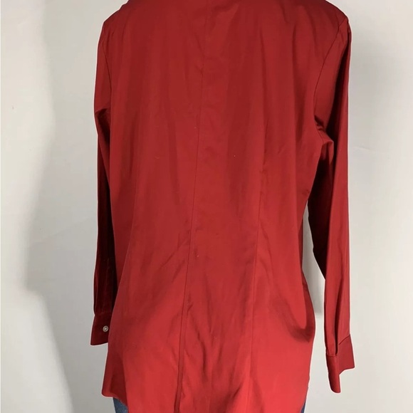TALBOTS WOMAN’S TOP BLOUSE NEW $79.LONG SLEEVES COTTON WRINKLE RESISTANT SZ 16 - Picture 8 of 14